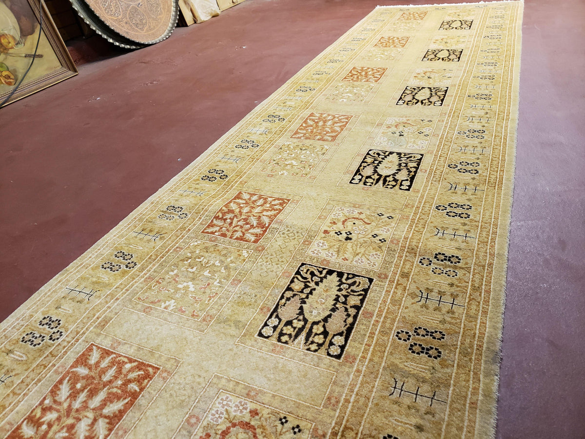 3' 2" x 12 ' 6" Pak Persian Safavieh Runner Haji Jalil Fine Runner Rug 3ft Runner 12ft Runner 13ft Runner Panel Design Runner Hand-Knotted - Jewel Rugs, view 3