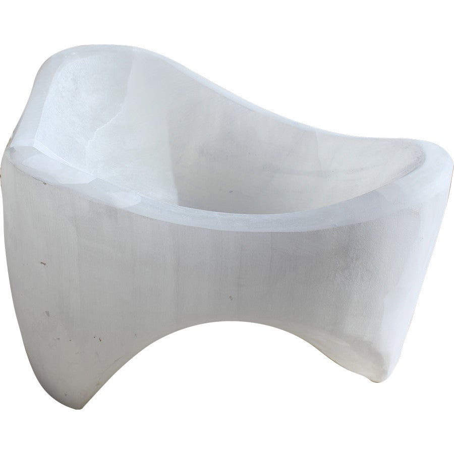 Live Edge Selenite Abstract Bowl Approx. 16x12x8H (Size Vary)