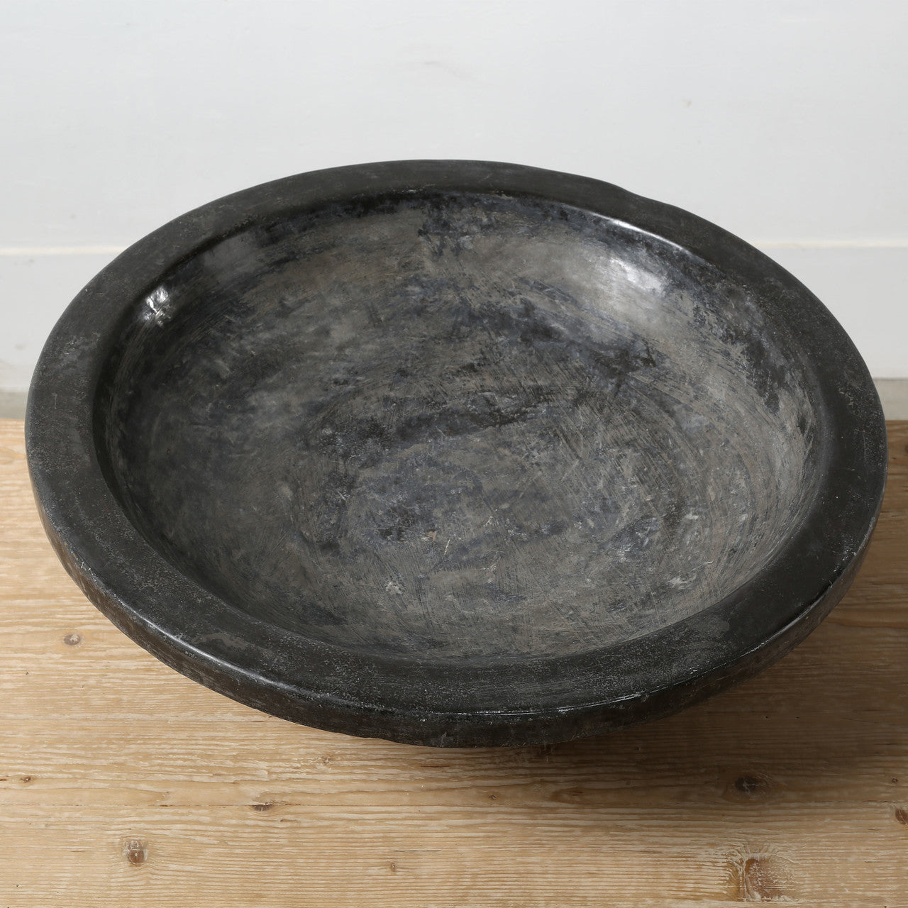 Bluestone Bowl With Flower Motif