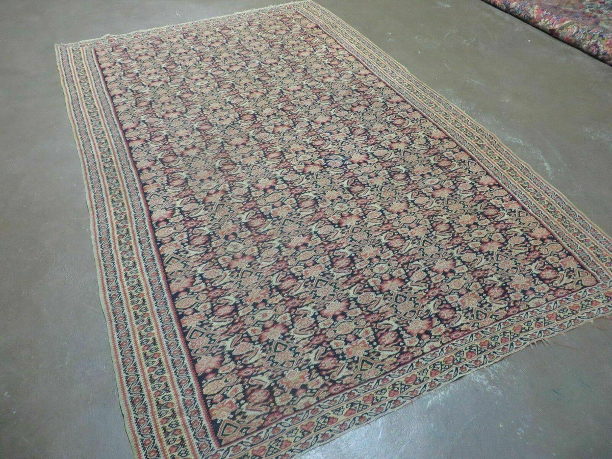4' X7' Antique Handmade Turkish Wool Kilim Soumak Flat Weave Rug Tribal Organic - Jewel Rugs, view 3