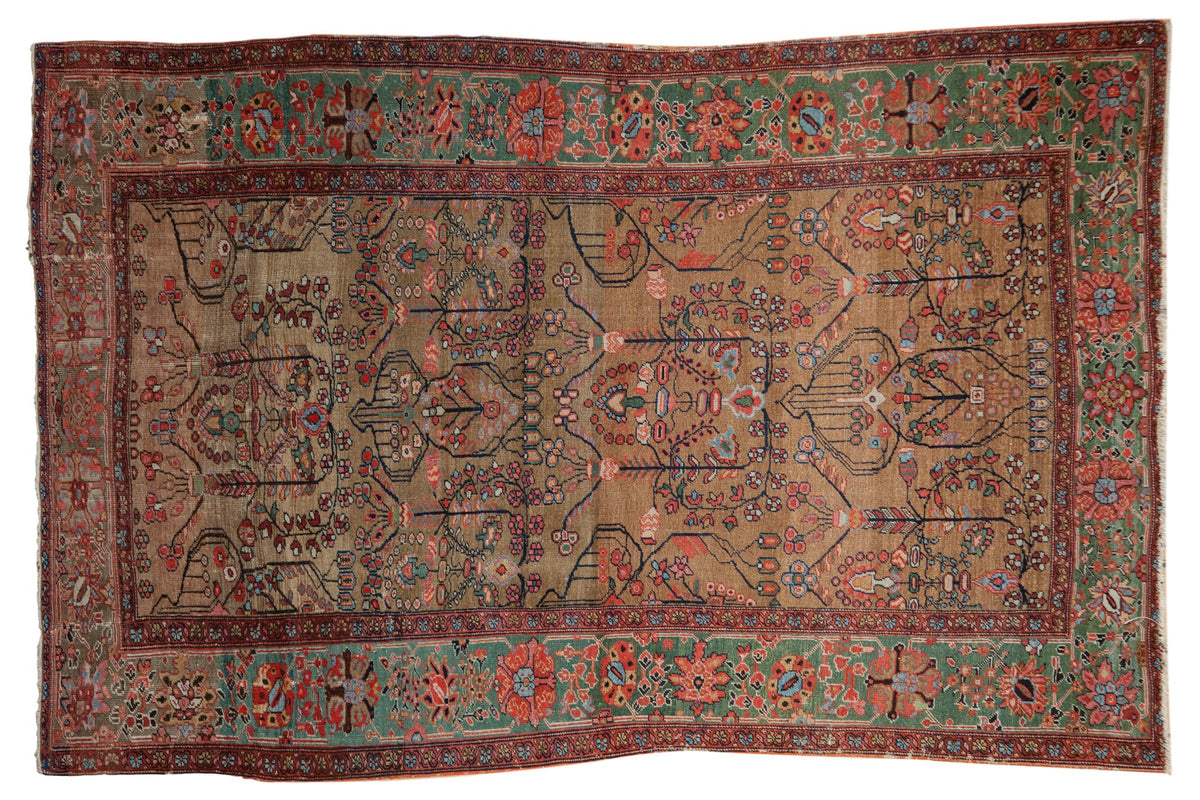 4x6.5 Antique Farahan Sarouk Rug