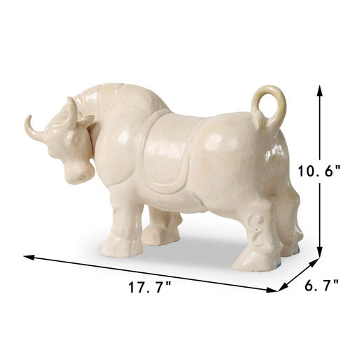 18 Inches Fighting Bull Creamy White image 2