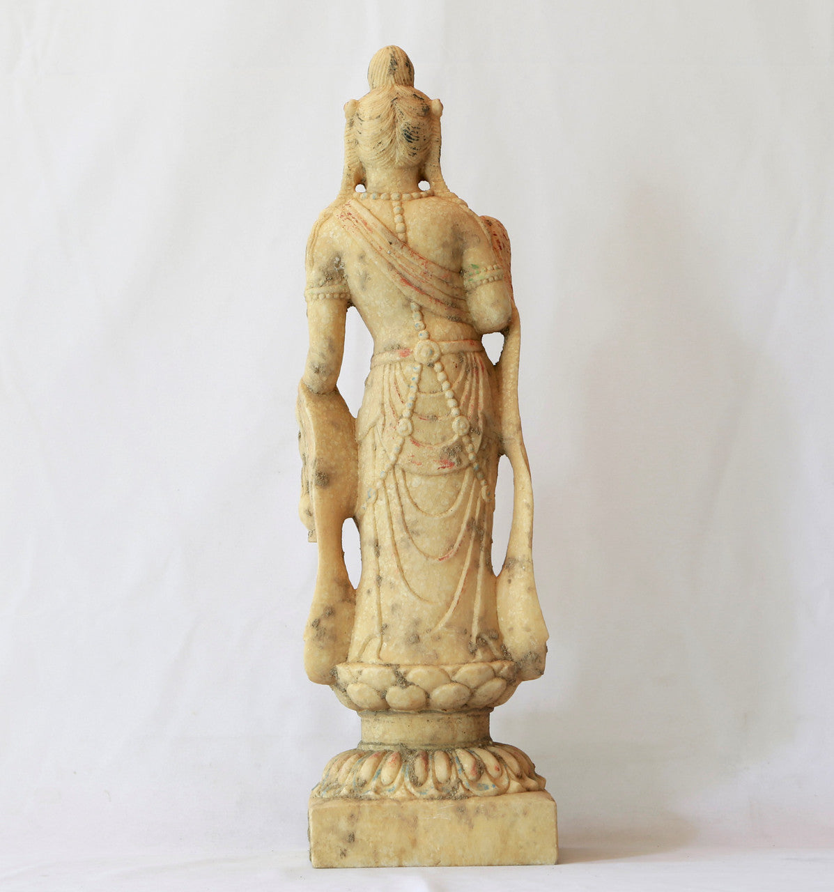 White Marble Buddha with Ceremonial Dress image 5