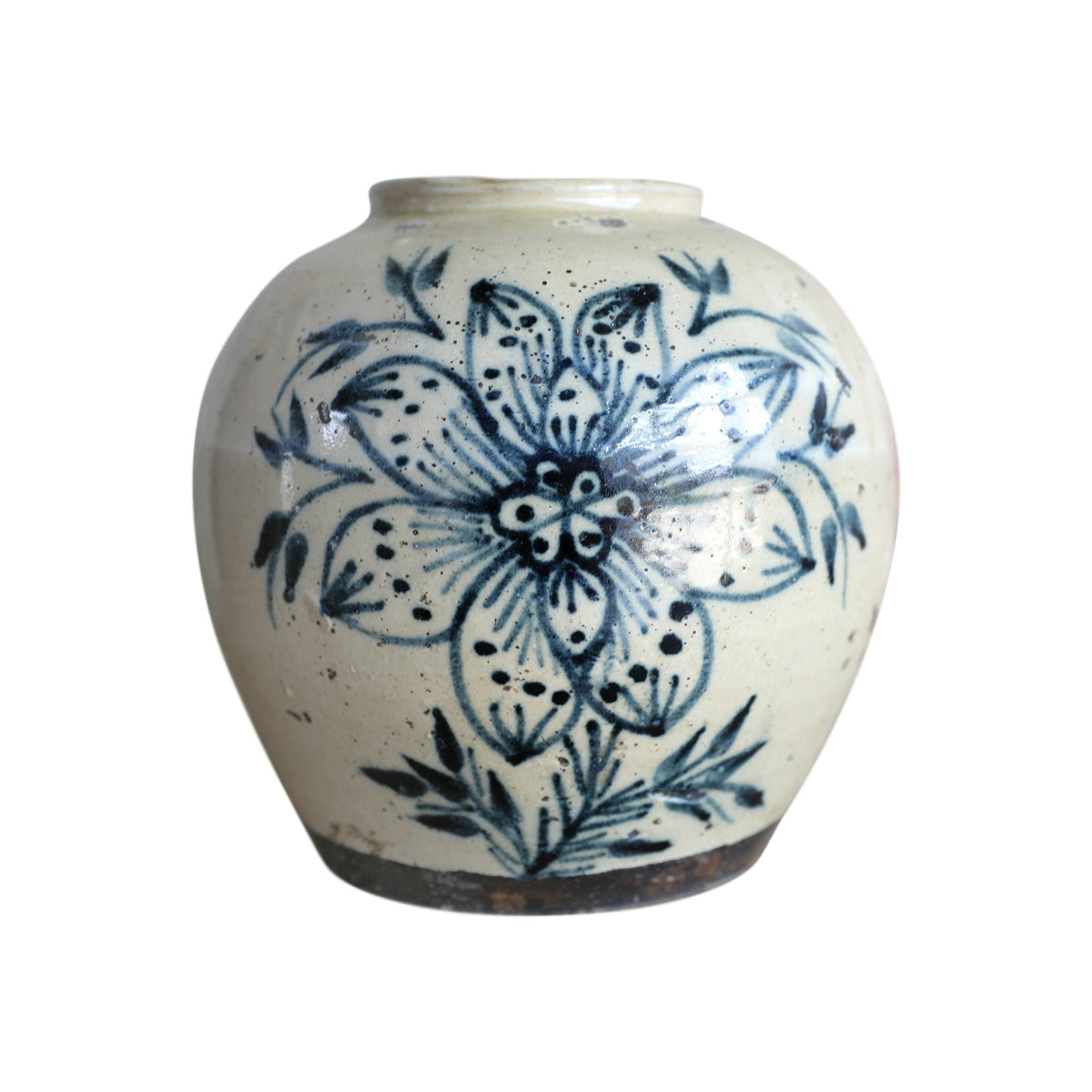 Vintage off white vase with floral imprint(imprint design will vary)