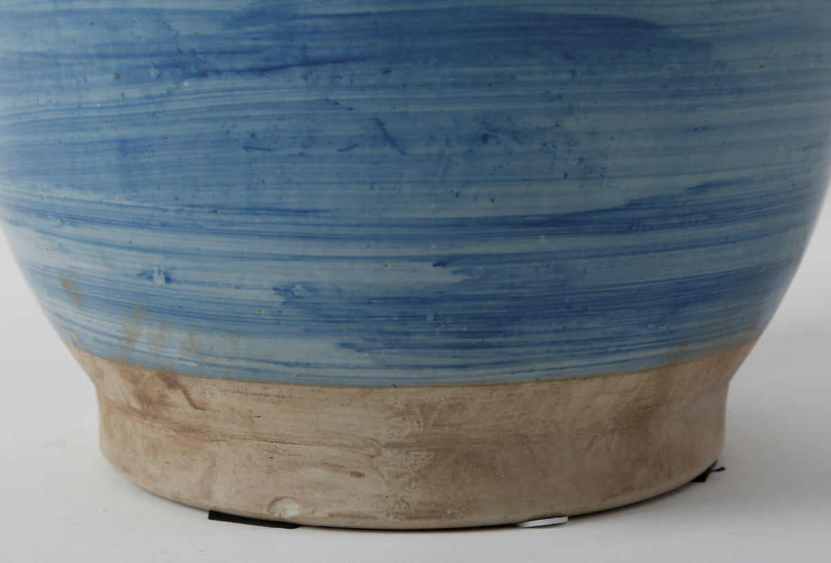 Sky Blue Round Jar 14x14