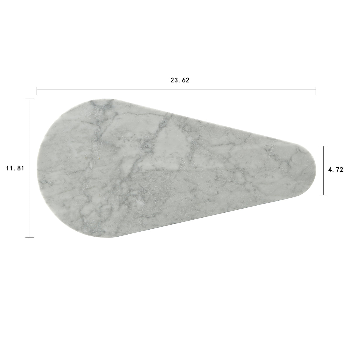 24" Laguna Marble Tray with Three Stand Large
