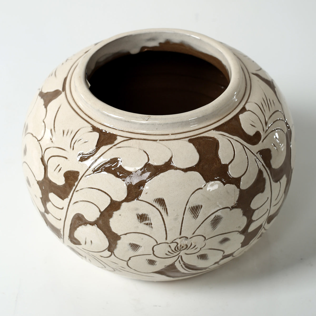 Approx. 6 Inches Amalfi Double Glazed Round Vase (4.7" Opening)