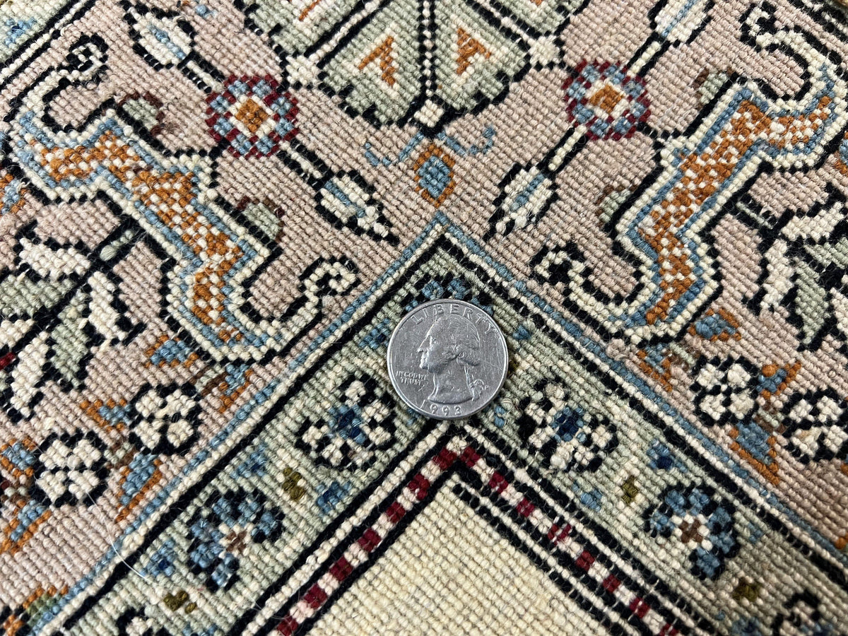 Vintage Persian Qum Pictorial Rug 5x7 - Wool & Silk - Jewel Rugs, view 10