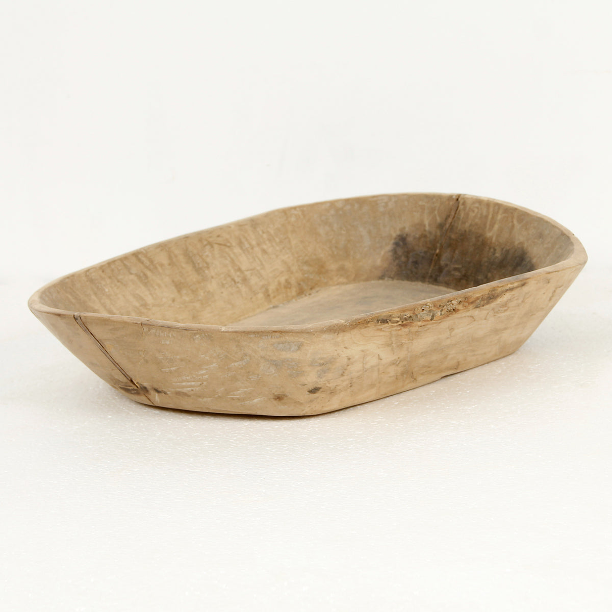 Approx 24" Long Oval Antique Wooden Tray Weathered Natural (size and finish vary)