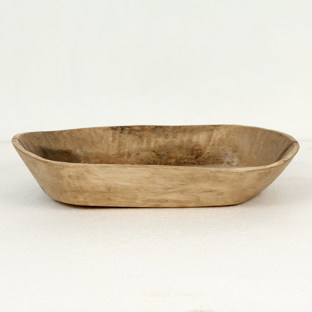 Approx 24" Long Oval Antique Wooden Tray Weathered Natural (size and finish vary)