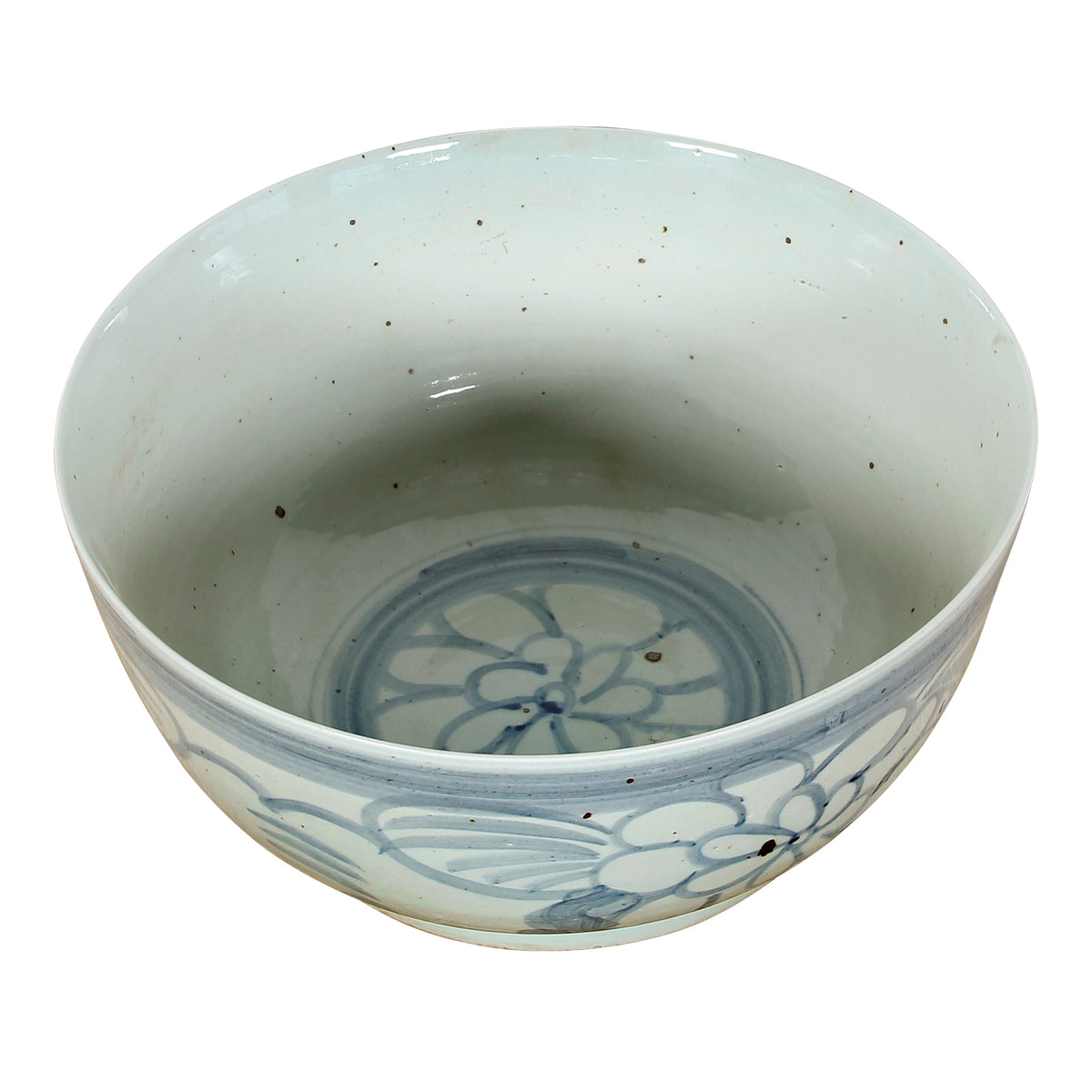 Ming Ming Bowl with Flower Motif 16x16x7.5