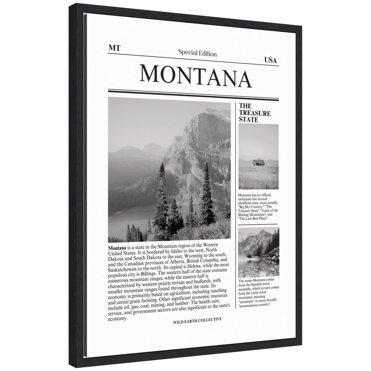 Montana Article by Megan Ryan Framed Canvas Wall Art Print
