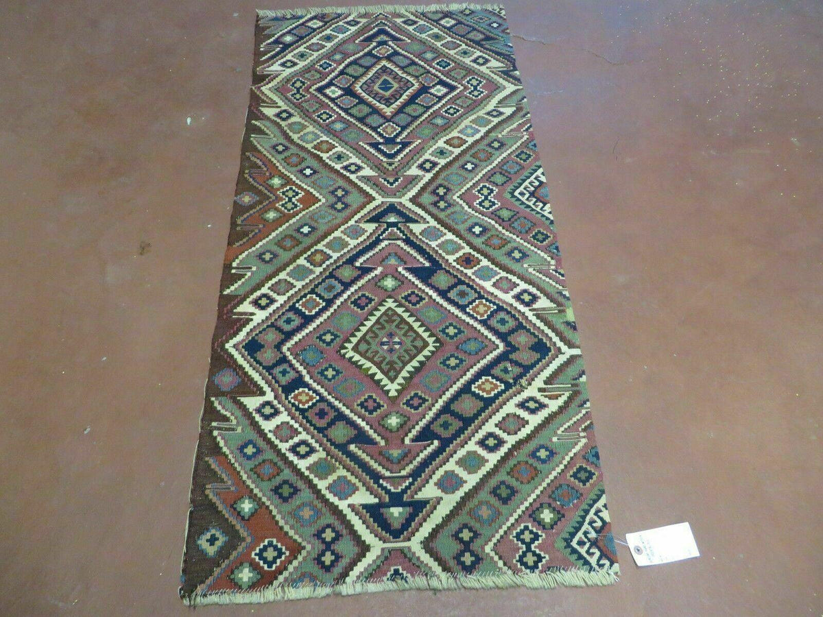 2' 1" X 4' 4" Antique Handmade Bagface Kilim Shirvan Caucasian Wool Rug Nice - Jewel Rugs, view 10