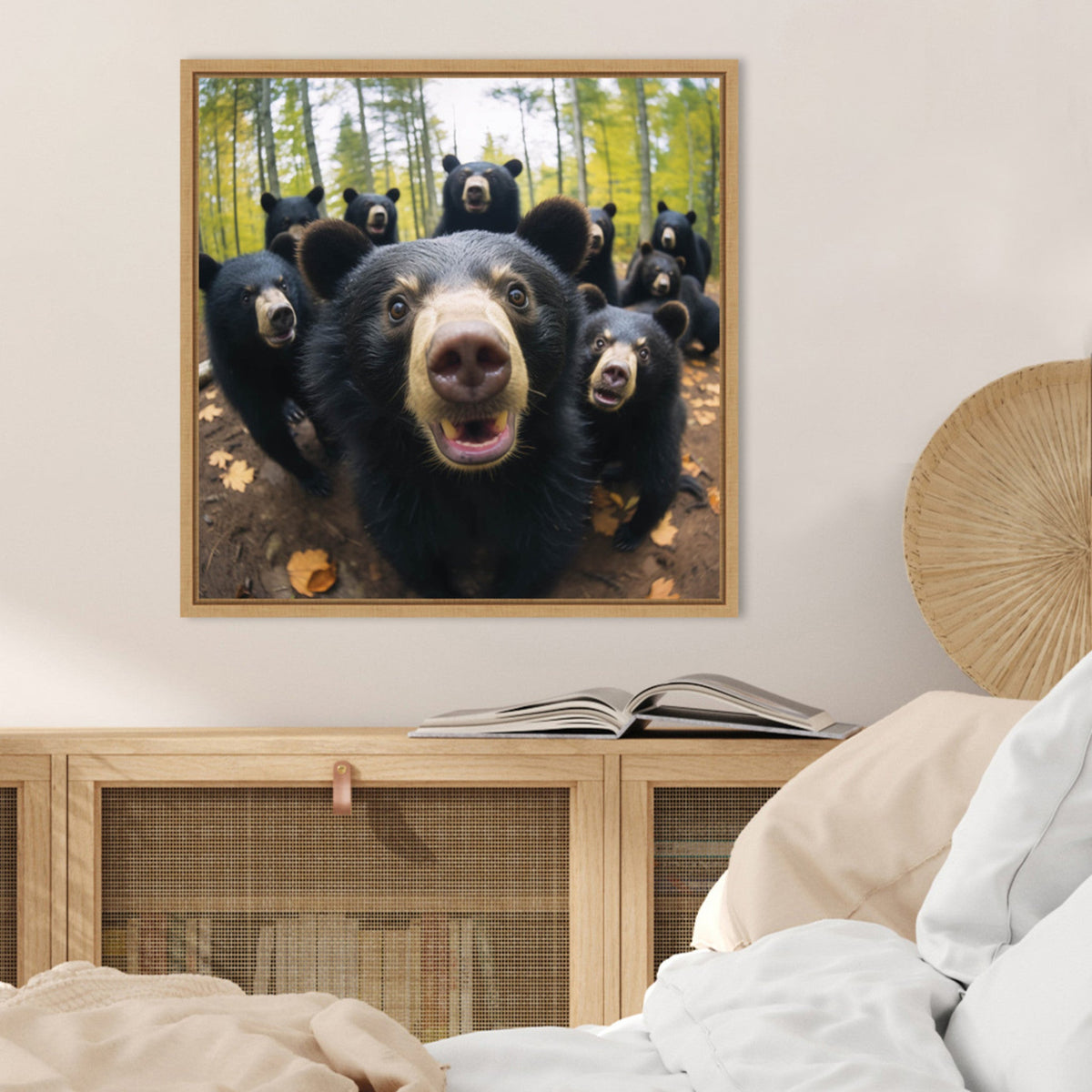 Funny Black Bear Selfie by The Creative Bunch Studio