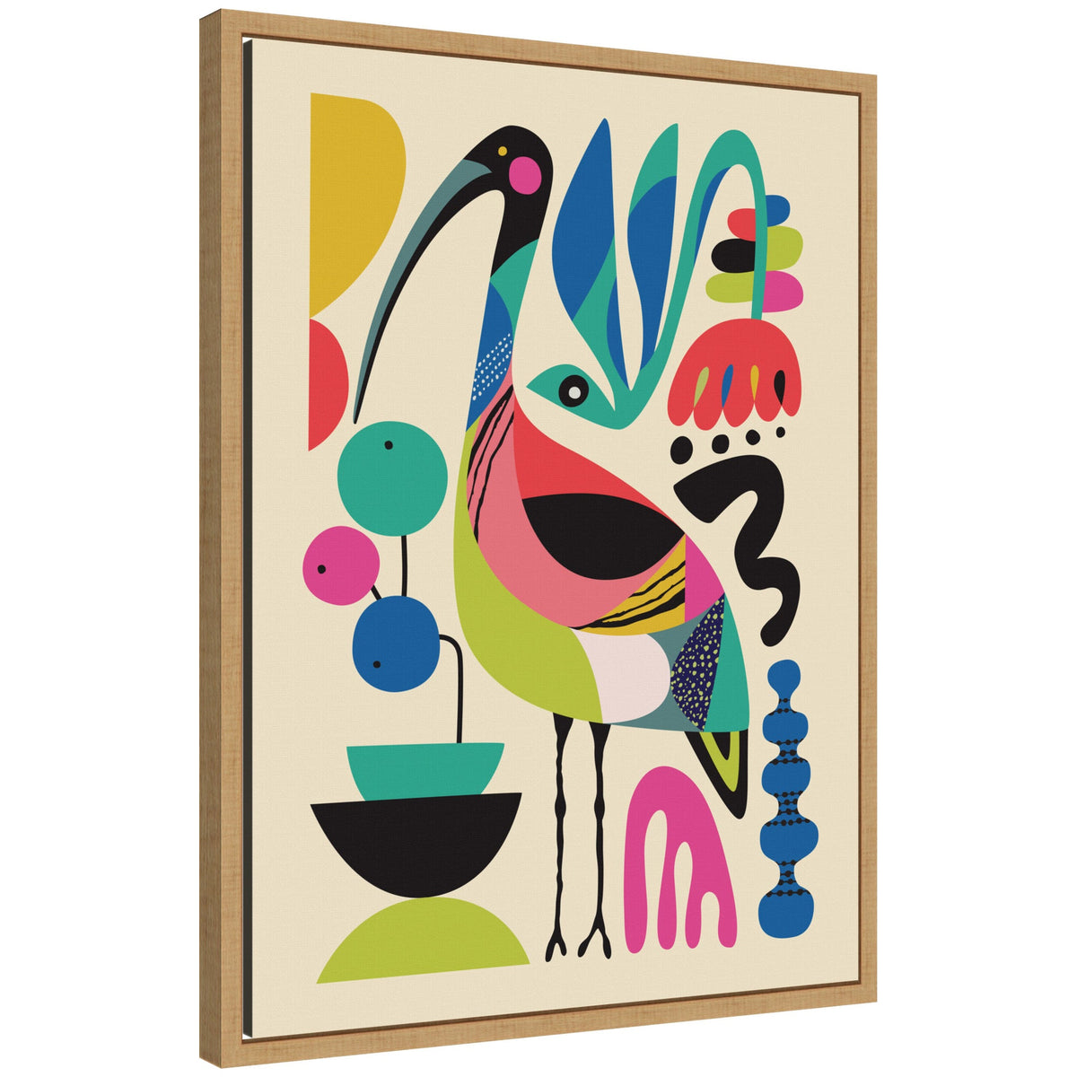Ibis by Rachel Lee Framed Canvas Wall Art Print