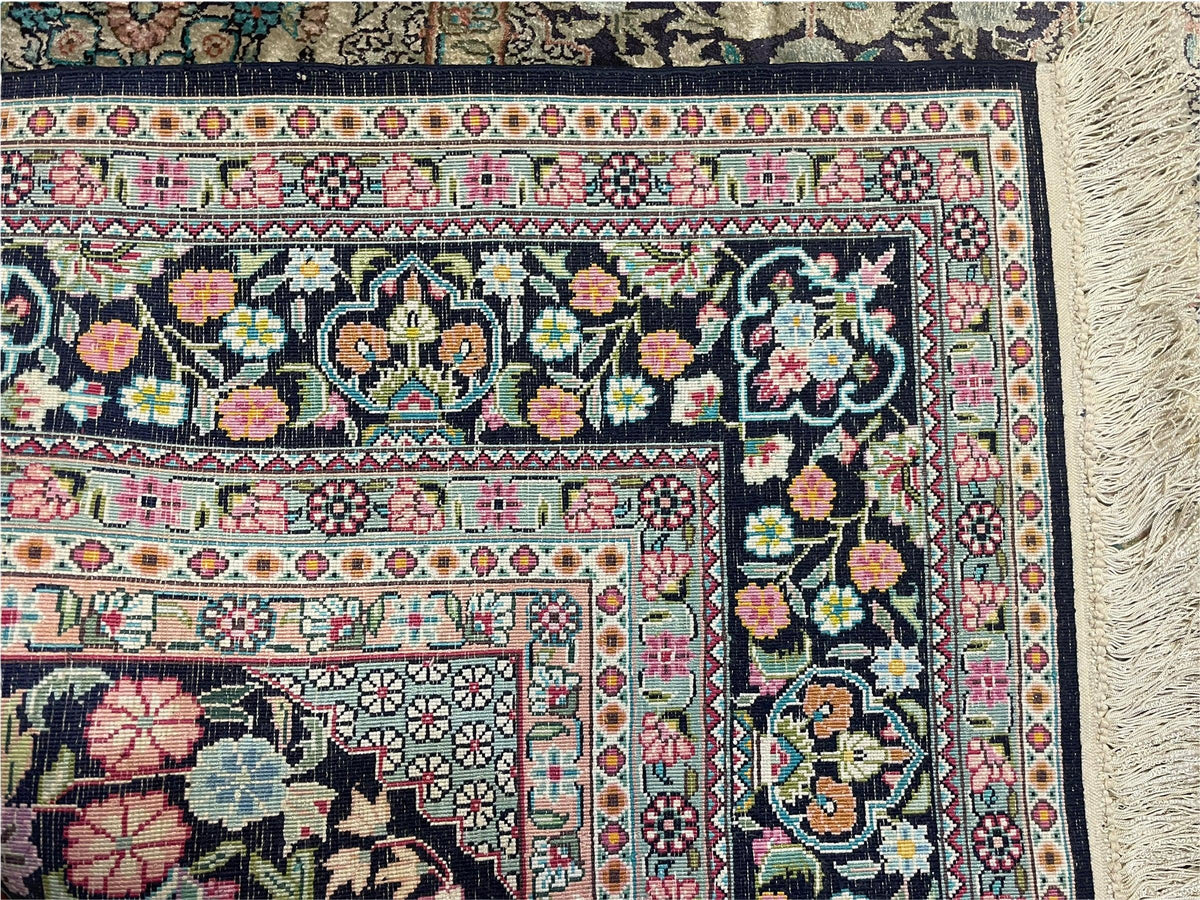 4' X 6' Vintage Fine Hand Made Turkish Oriental Silk Rug 400 KPSI Wow - Jewel Rugs, view 12
