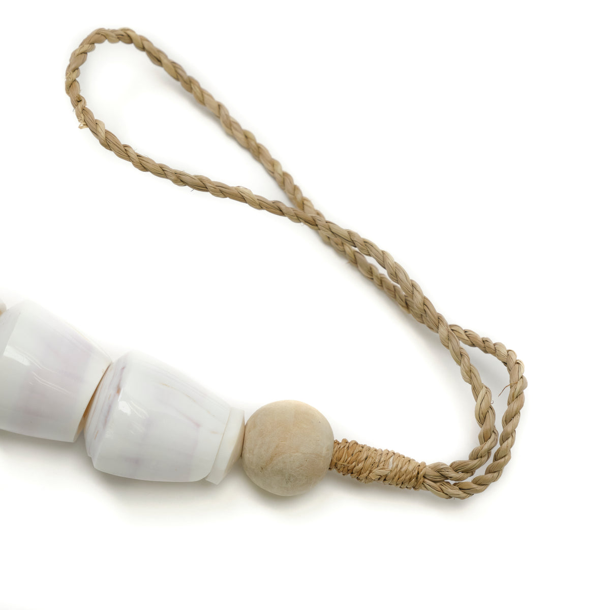 26" Long White Shell Tassels