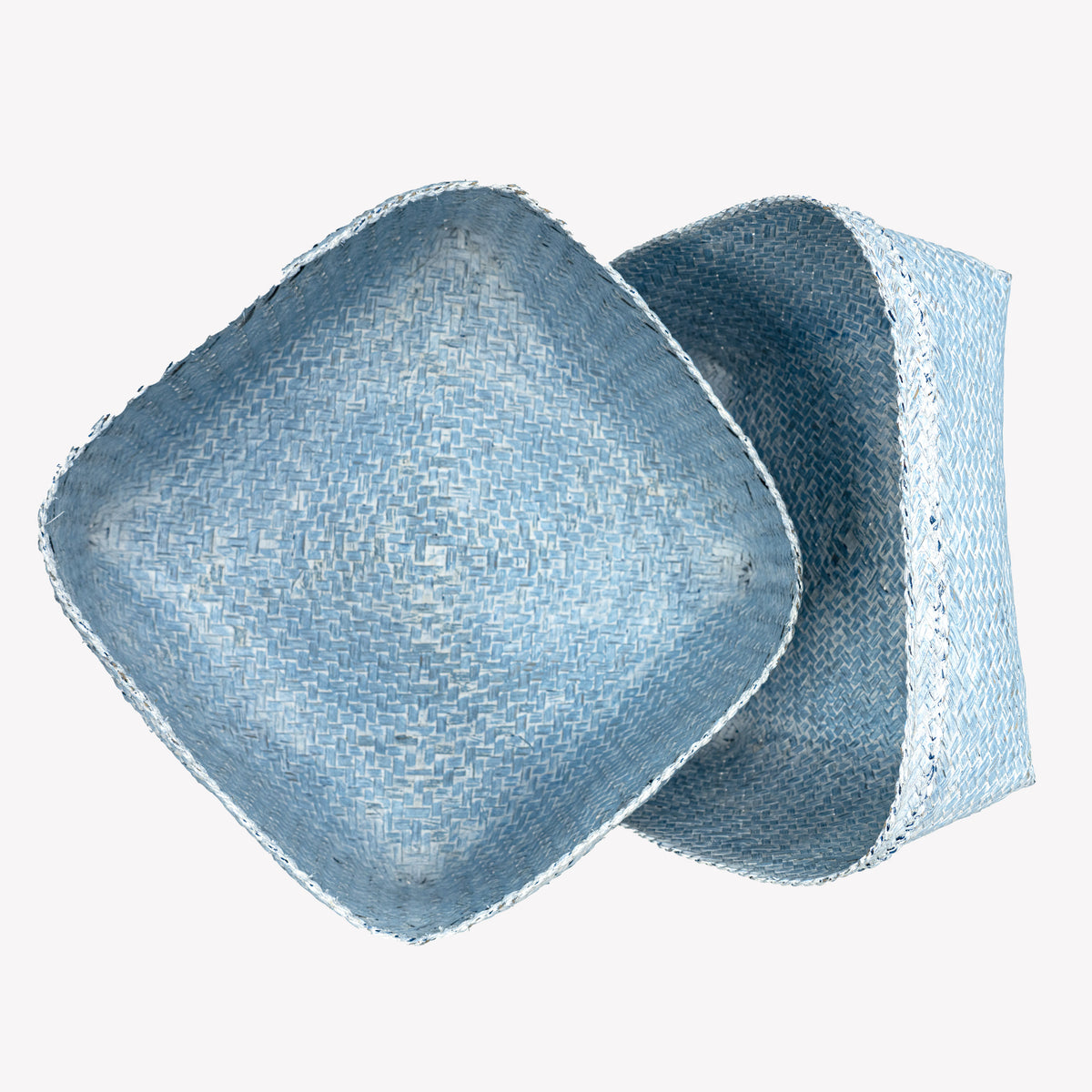 Bamboo box weathered blue14x14