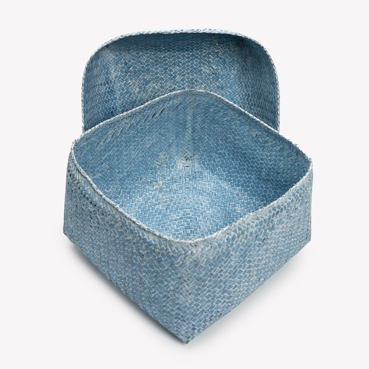 Bamboo box weathered blue14x14