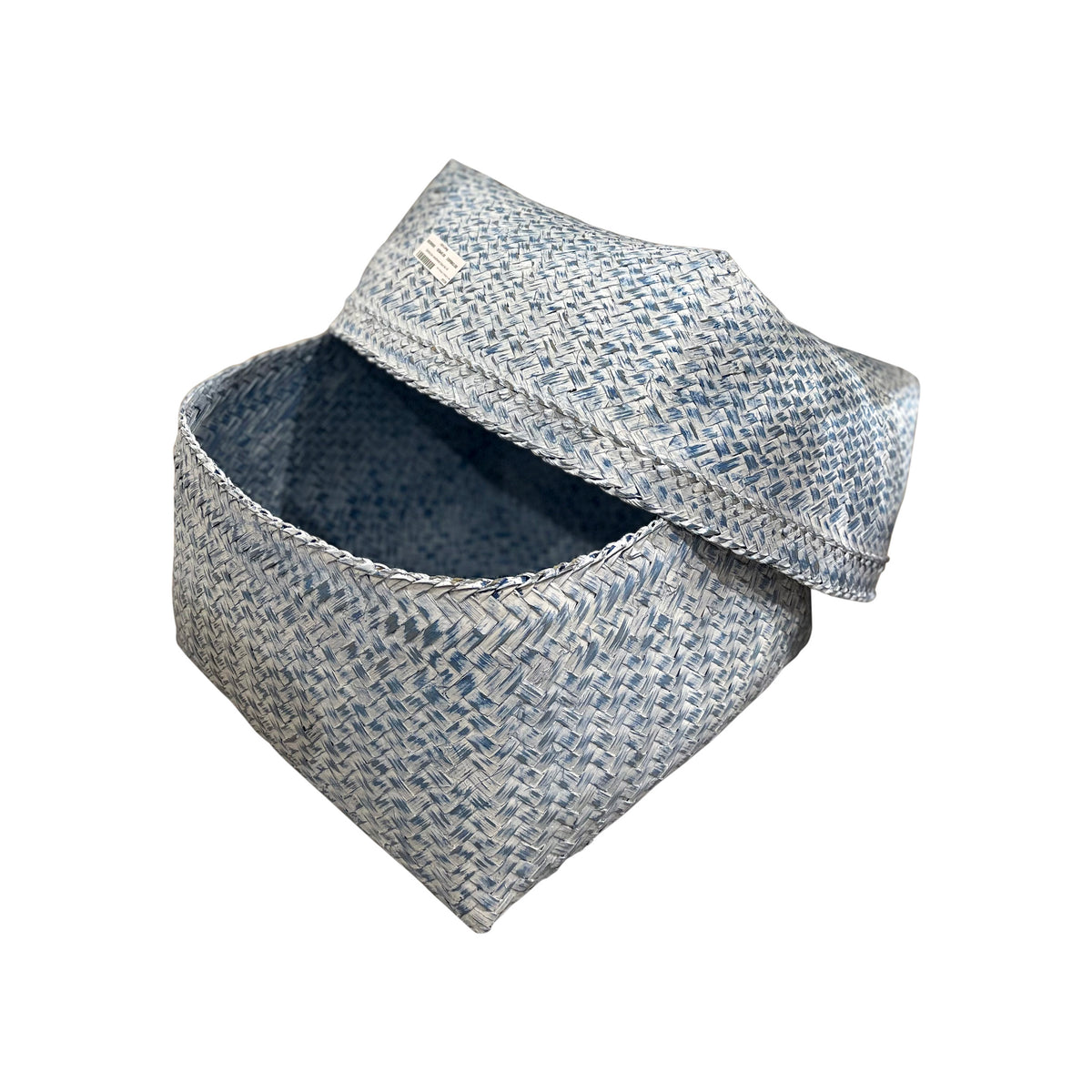 Bamboo box weathered blue14x14