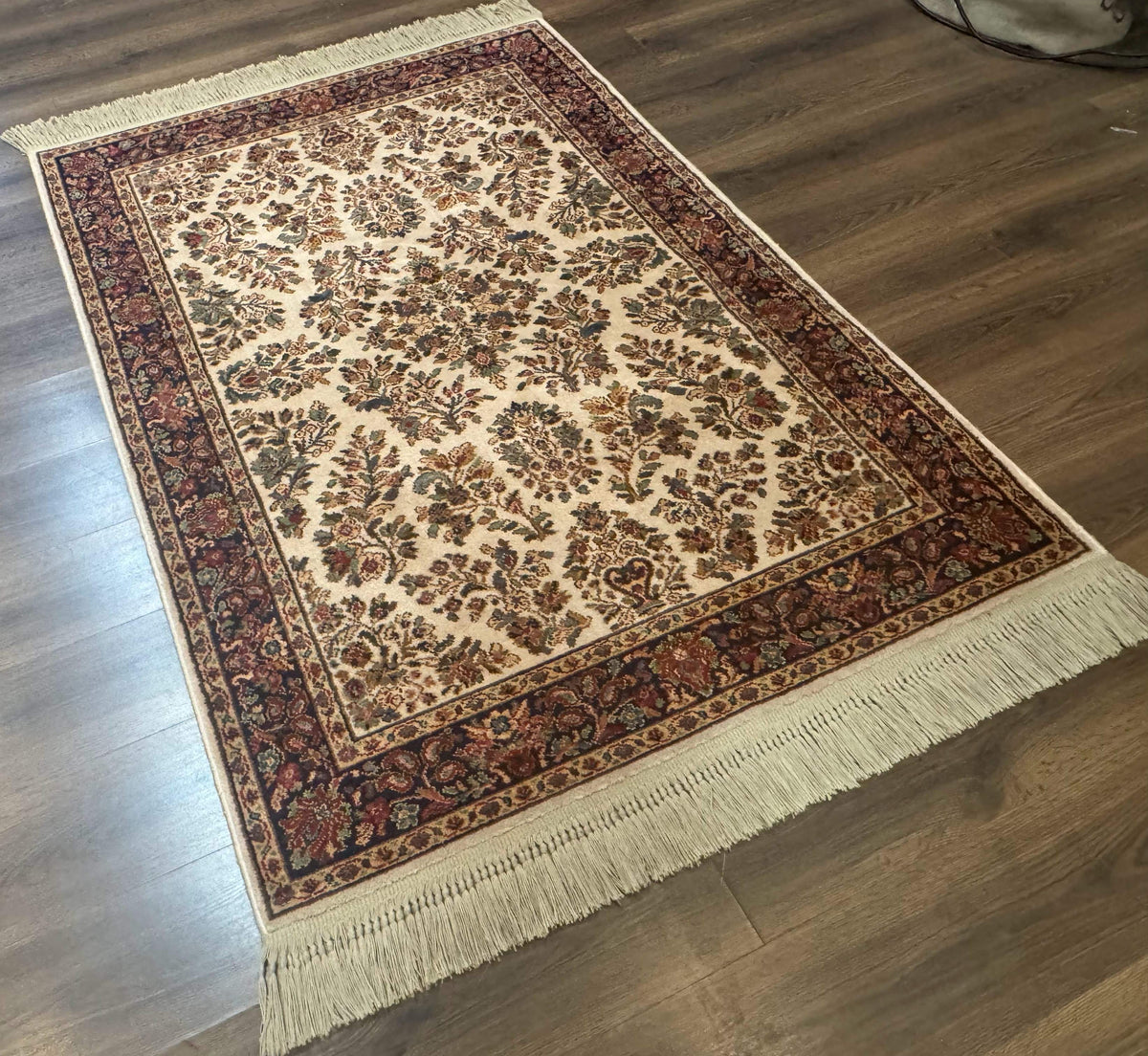 4x6 Karastan Rug Ivory Sarouk #760, Wool Vintage Original 700 Series - Jewel Rugs, view 13