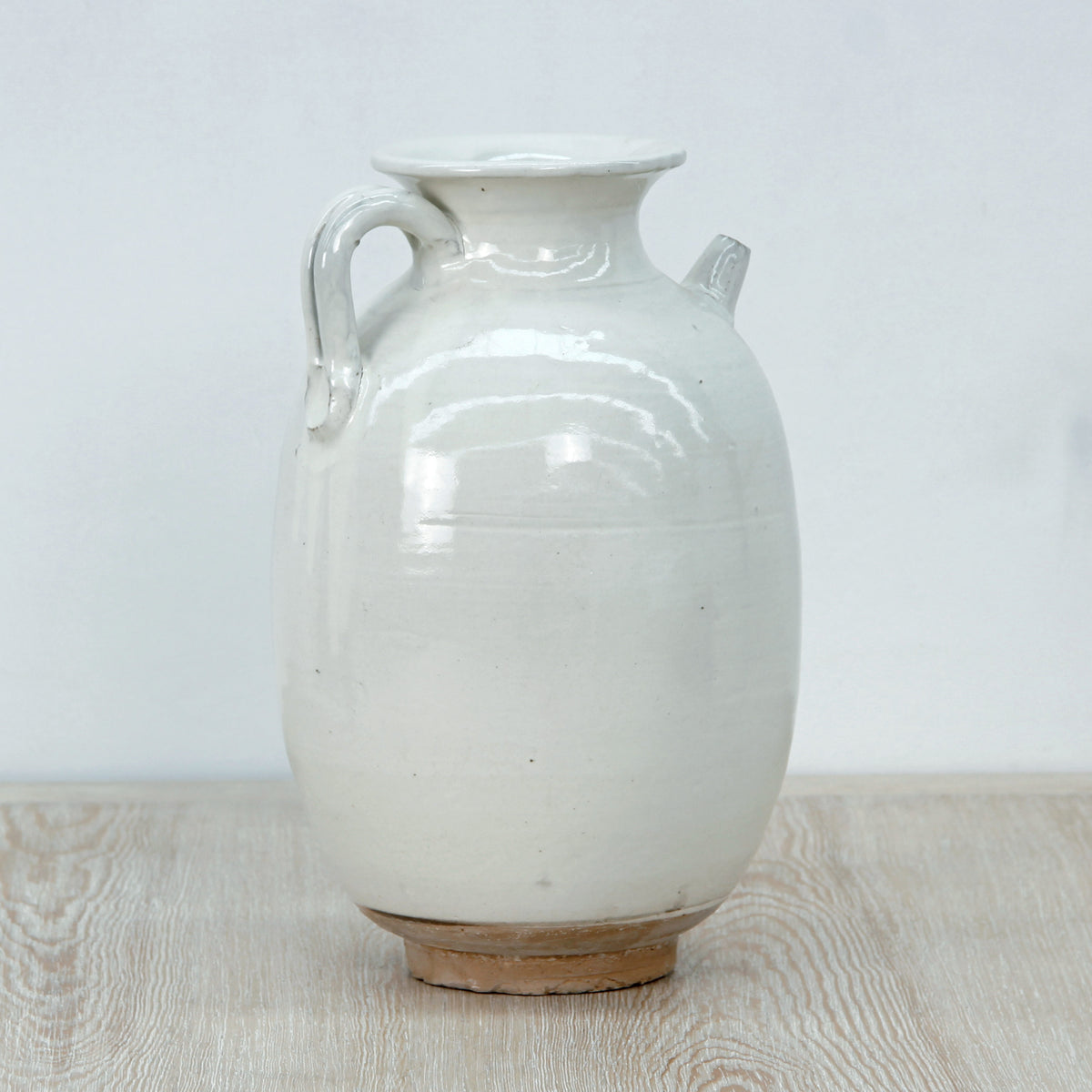 12" Off White Ceramic Pitcher Unglazed Base