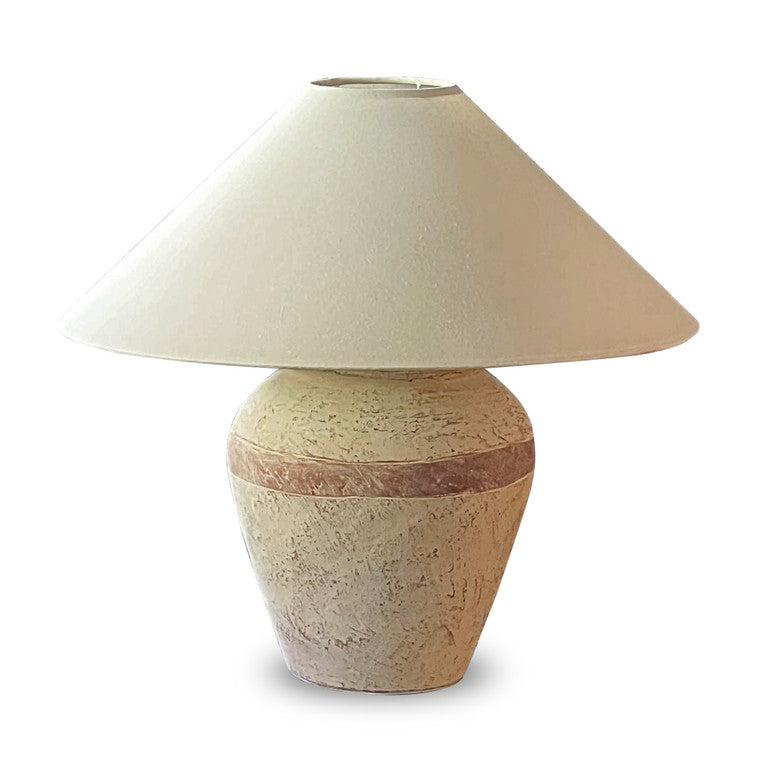 Approx. 19 Inches High Tribe Water Jar Table Lamp with Jute Shade image 3