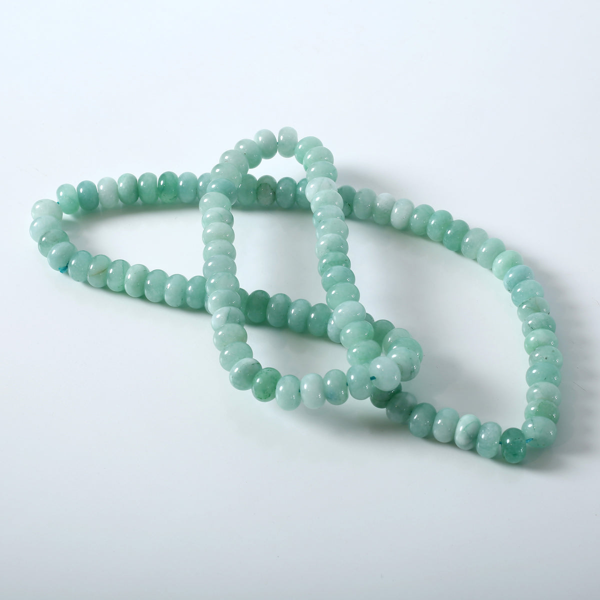 Approx. 16" Long Marble Beads Soft Green