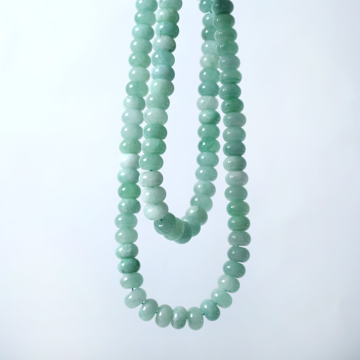 Approx. 16" Long Marble Beads Soft Green