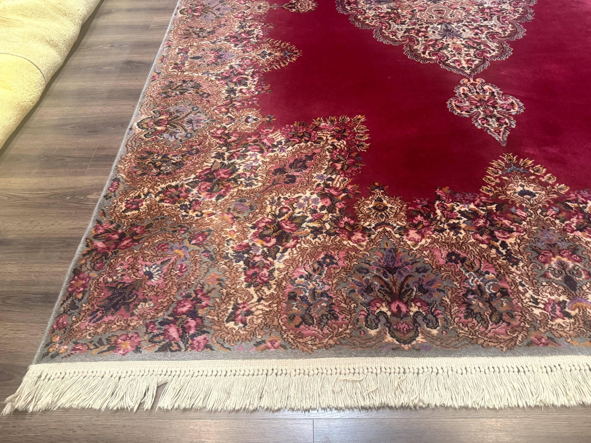 Karastan Rug 8.8 x12 Red Kirman #762, Original 700 Series, Vintage Karastan Carpet, Discontinued Karastan Rug, Karastan Wool Area Rug - Jewel Rugs, view 9