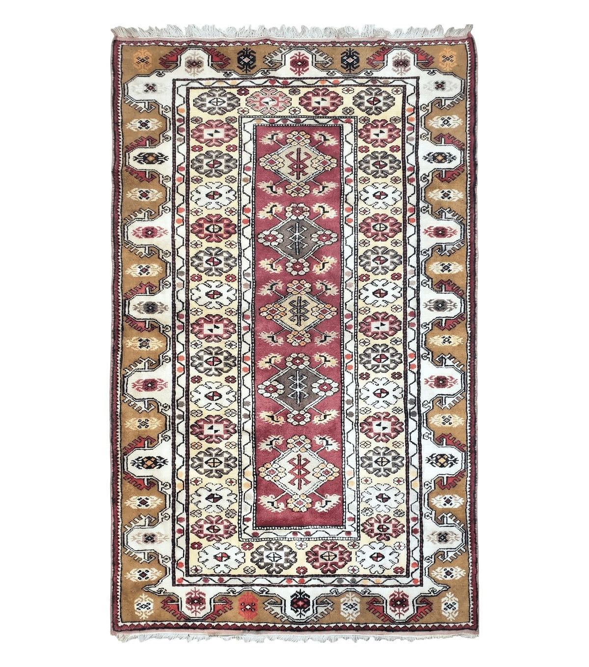 Turkish Caucasian Rug 4x7, Wool Turkish Talish Carpet, Geometric Rug - Jewel Rugs