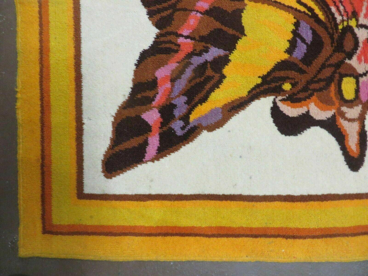 4' X 6' Tartare Modern Hand Knotted Spainsh Wool Rug Butterfly Getting Wings Nice - Jewel Rugs, view 9