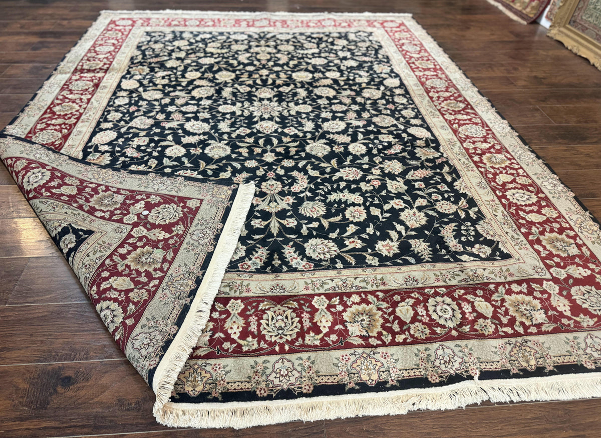 Black Pak Persian Rug 8x10, Floral Allover - Jewel Rugs, view 12