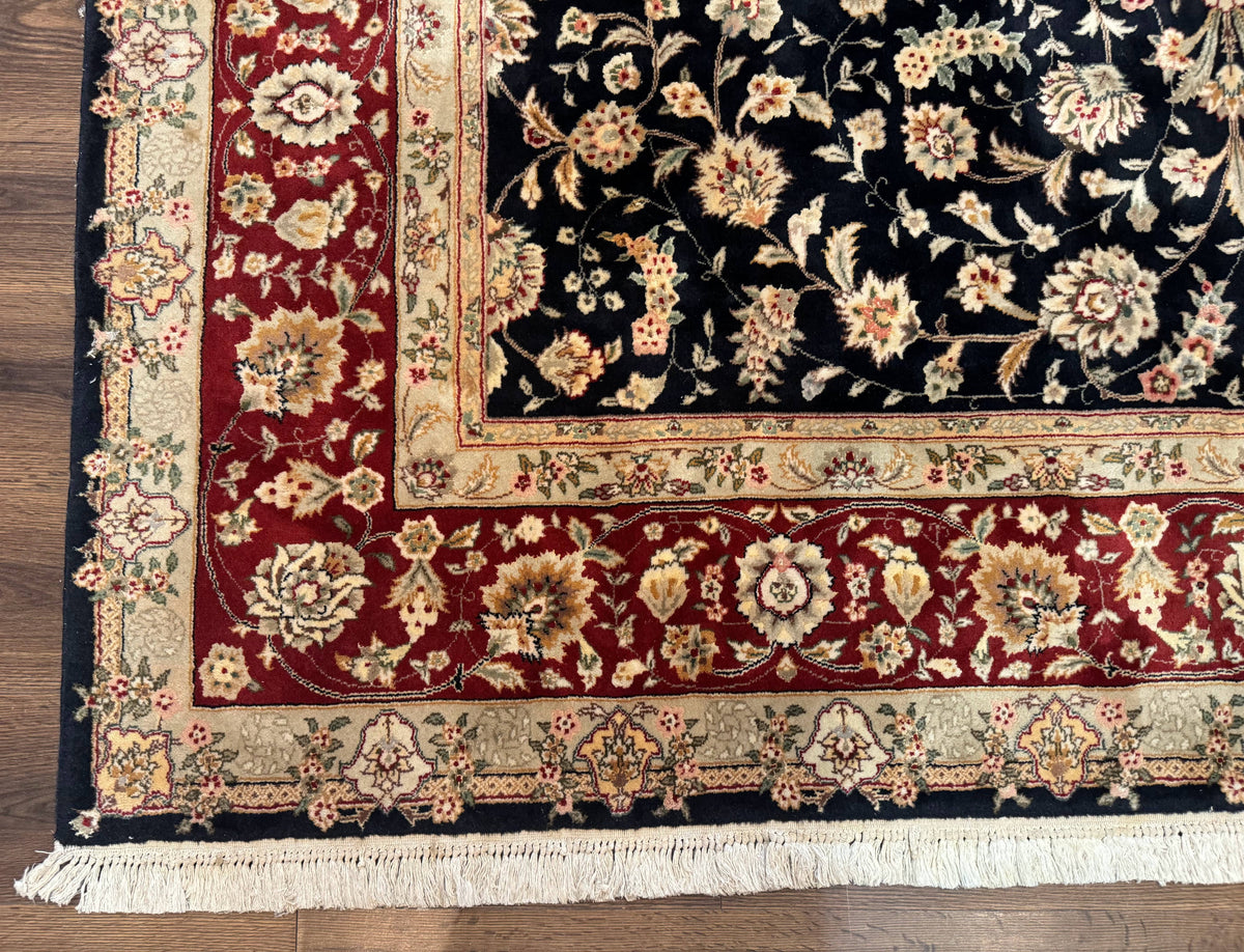 Sino Persian Rug 8x10, Black and Red, Floral Allover - Jewel Rugs, view 8
