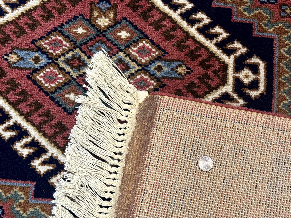 5x7 Persian Tribal Design Rug, Wool, Geometric Medallions, Vintage, Power Loomed - Jewel Rugs, view 11