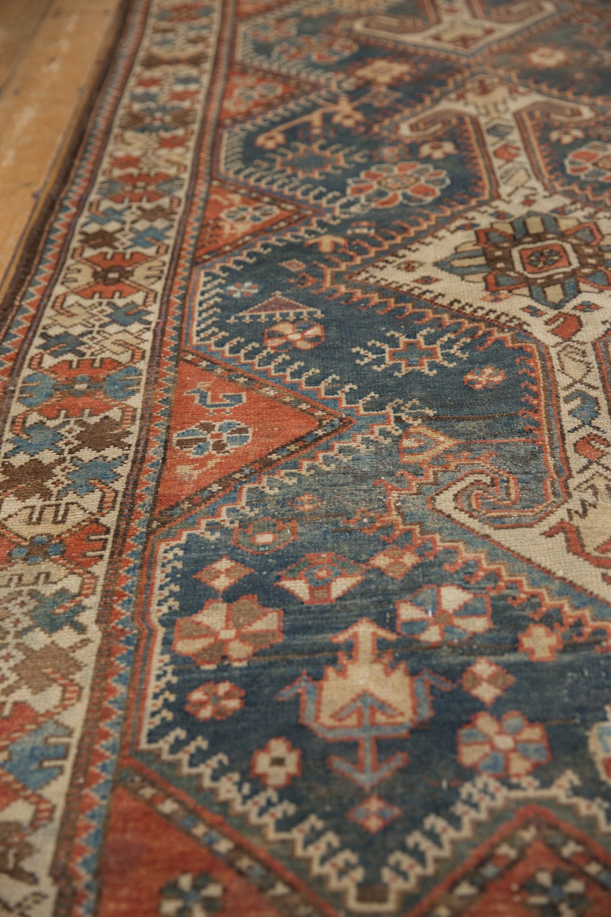 4x14 Vintage Distressed Hamadan Rug Runner