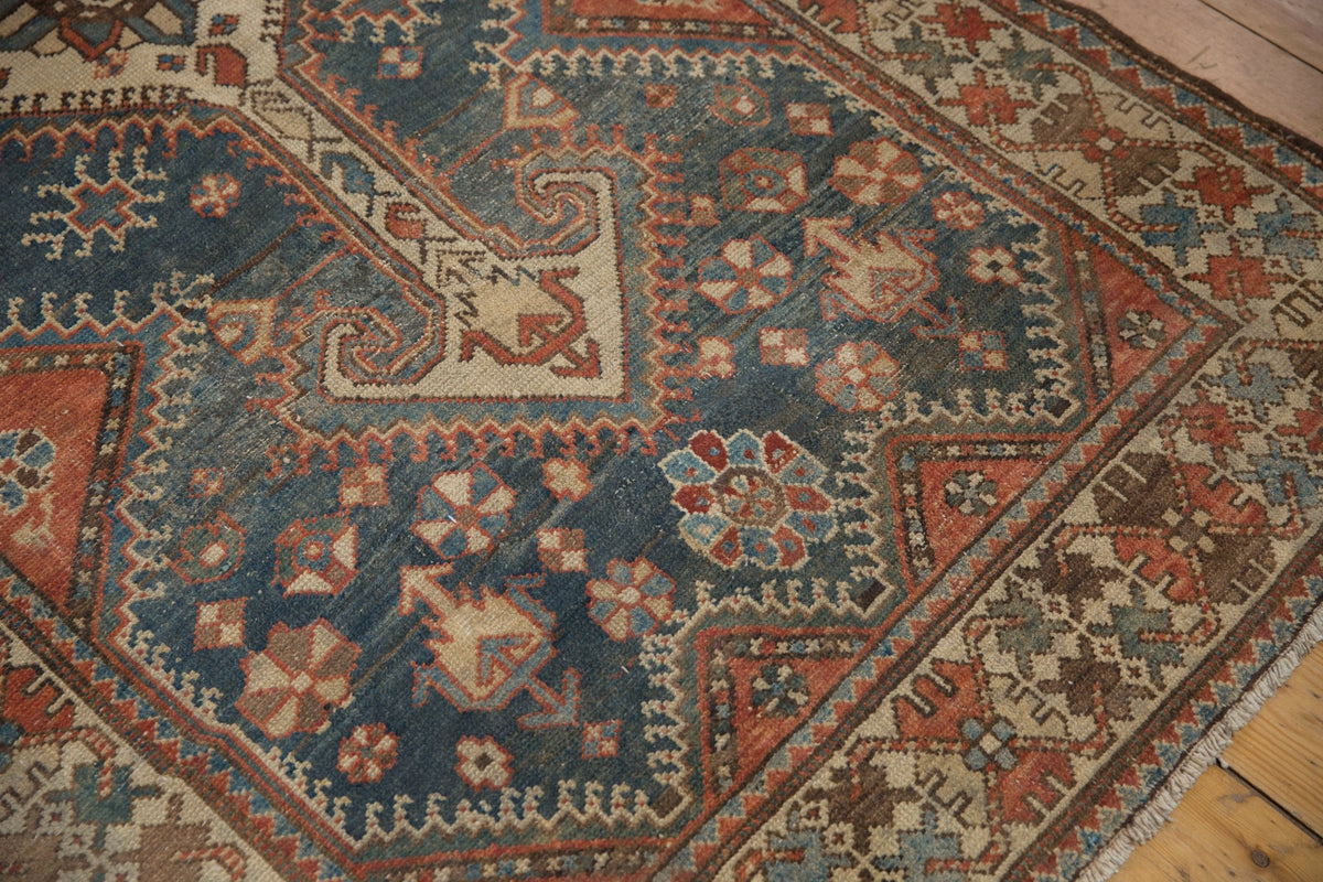 4x14 Vintage Distressed Hamadan Rug Runner
