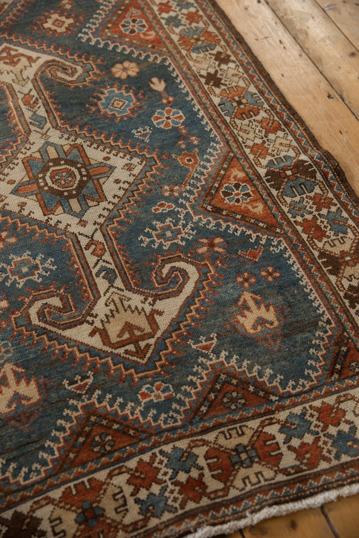 4x14 Vintage Distressed Hamadan Rug Runner