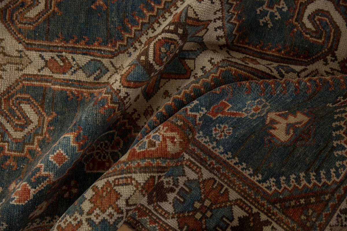 4x14 Vintage Distressed Hamadan Rug Runner