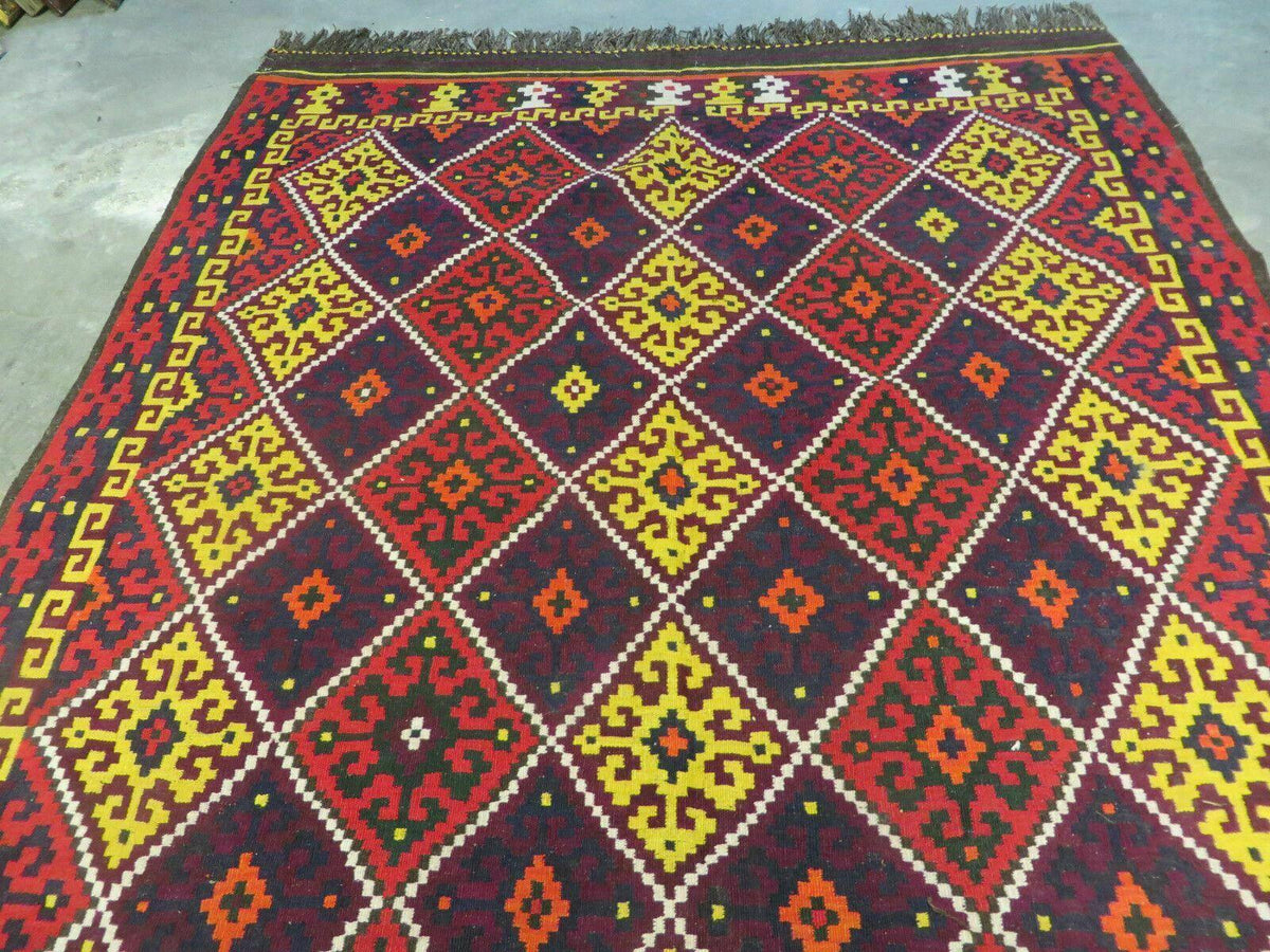 6' X 13' Antique Turkish Kilim Handmade Flat Weave Wool Rug Veg Dye - Jewel Rugs, view 10