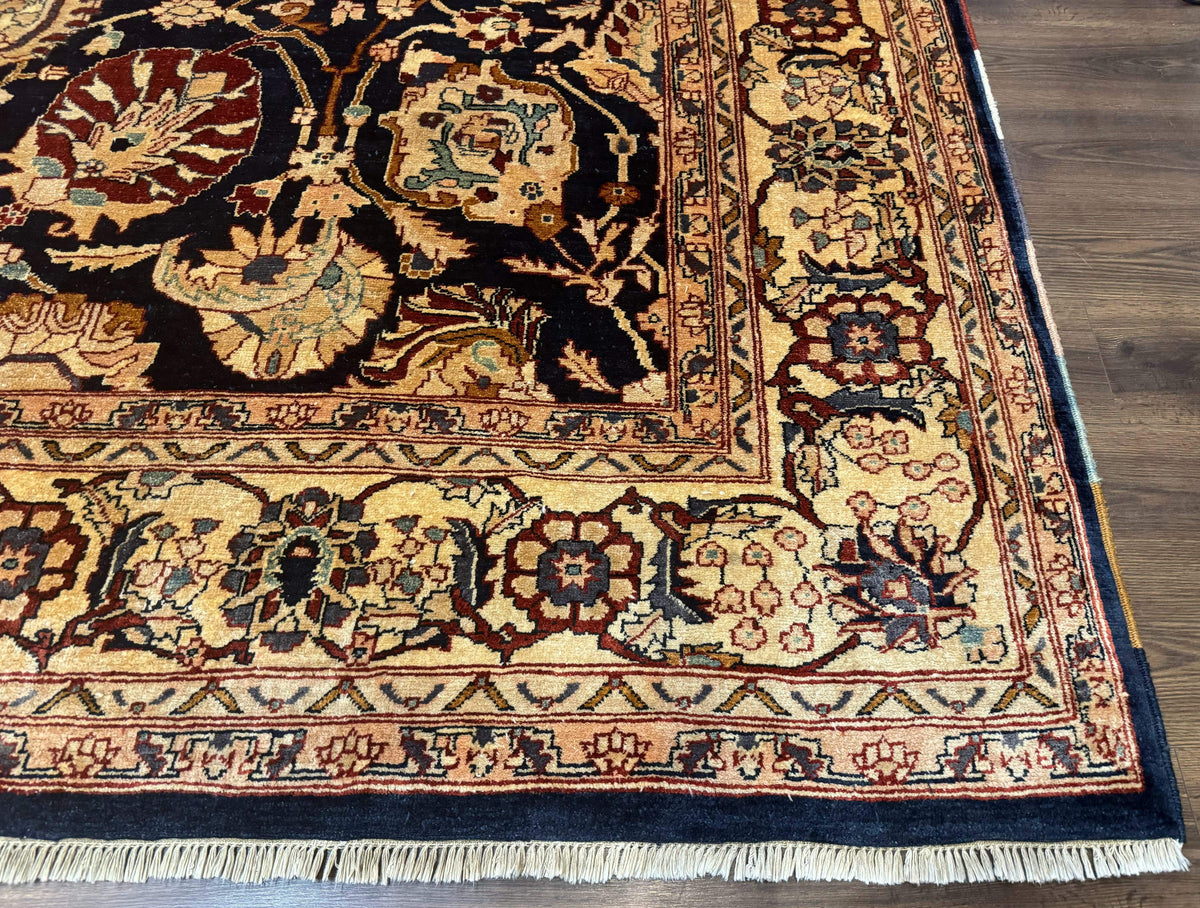 Pak Persian Bidjar Rug 10x13, Midnight Blue and Tan Pakistani Carpet - Jewel Rugs, view 8
