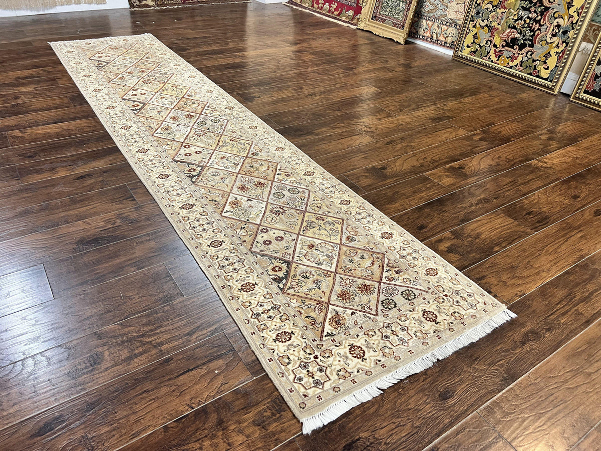 Pak Persiann Runner Rug 2.7 x 12, Handmade Wool Vintage Hallway Rug, Panel Design - Jewel Rugs, view 13