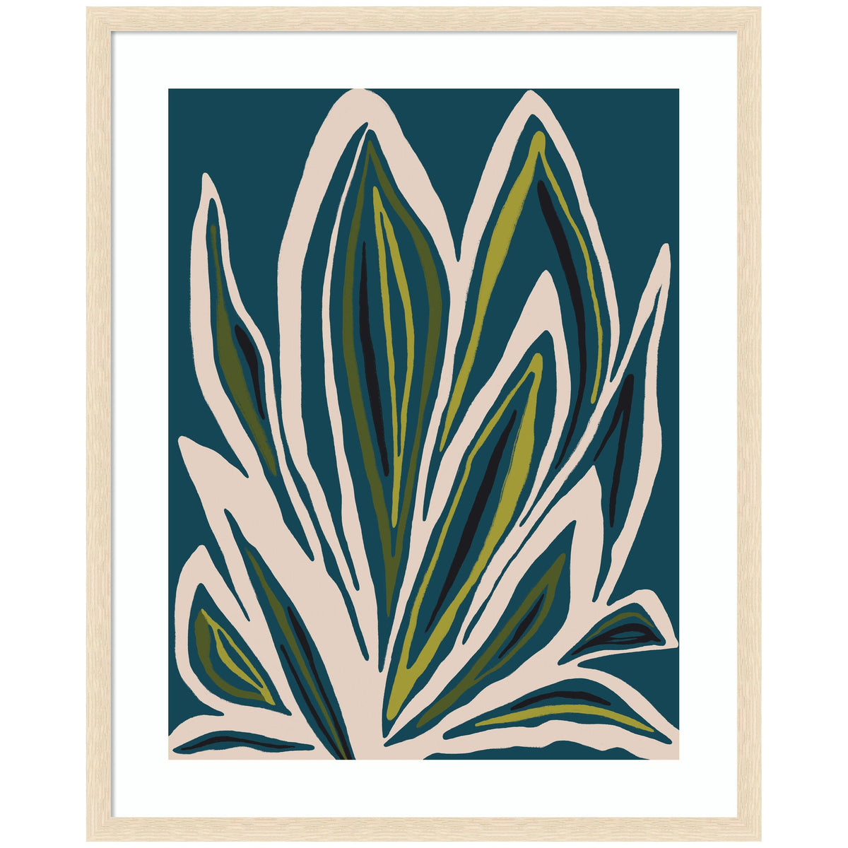 Framed Art Blue Flora 1 by Alicia Bock