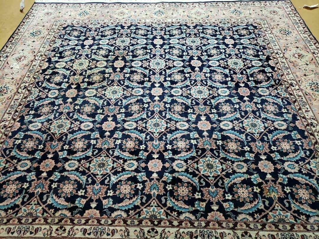 Square Indo Persian Rug 6x6, Hand Knotted, Wool, Allover Pattern - Jewel Rugs, view 11