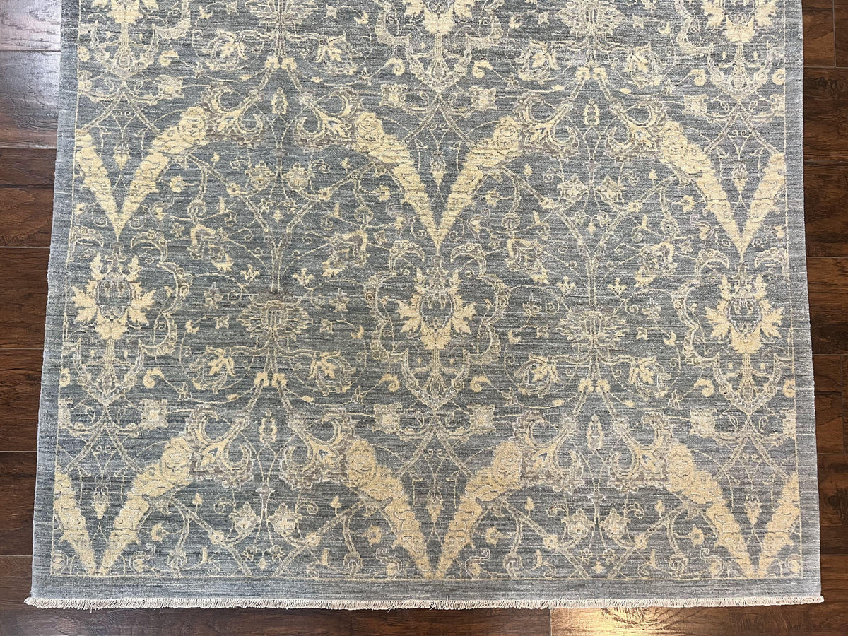 Contemporary Pakistani Rug 5 x 6.6, Handmade Floral Wool Rug, Spanish Pattern - Jewel Rugs, view 5