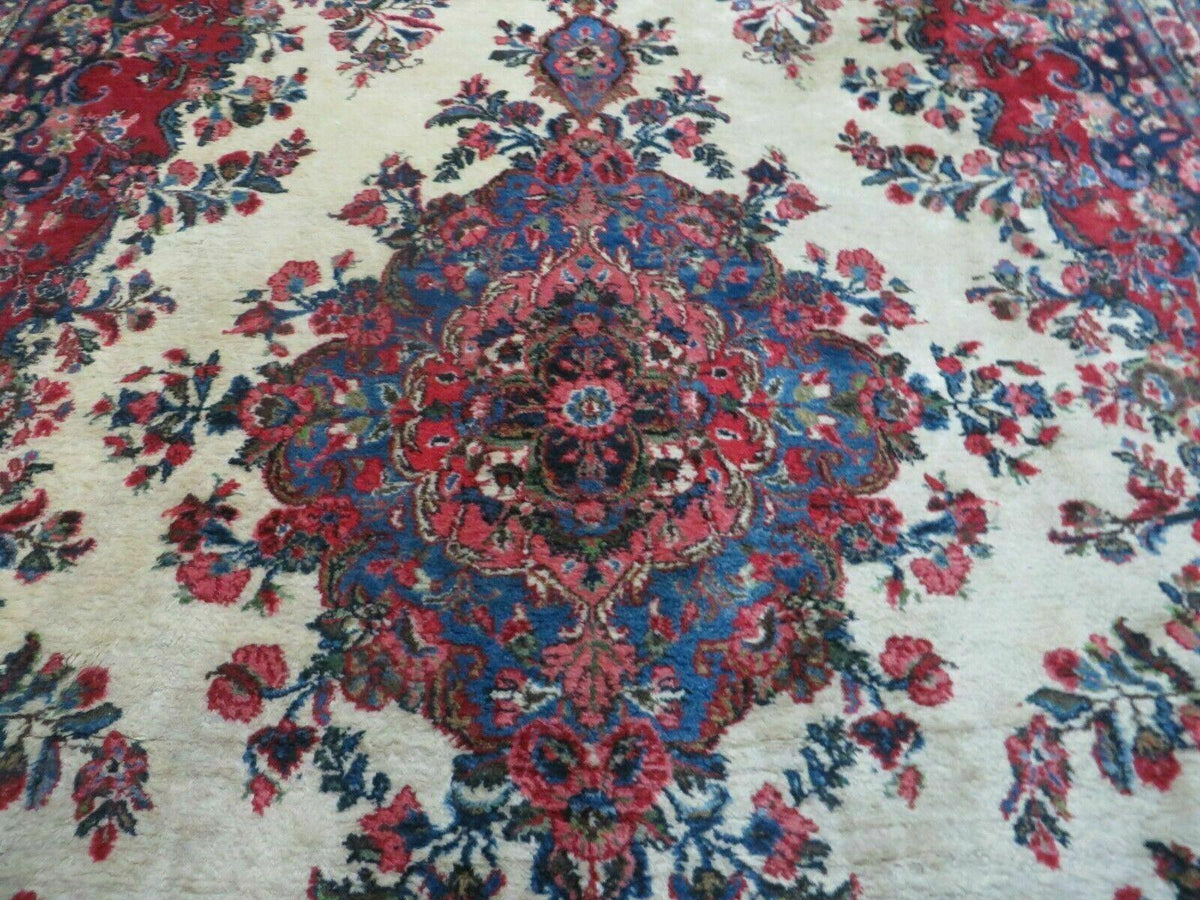 Persian Sarouk Rug 9x12 - Semi Open Field Medallion Carpet - Jewel Rugs, view 4
