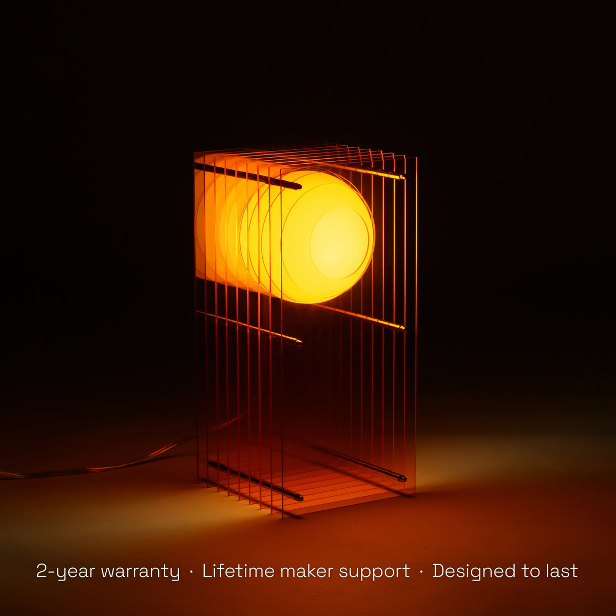 Lớp small rectangle in orange acrylic - BằNG, view 4