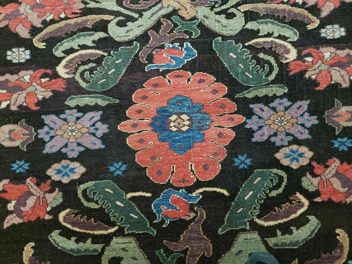 4' 5" X 16' 1" Antique Karabagh Caucasian Rug Handmade Wool Carpet Organic Dye - Jewel Rugs, view 12