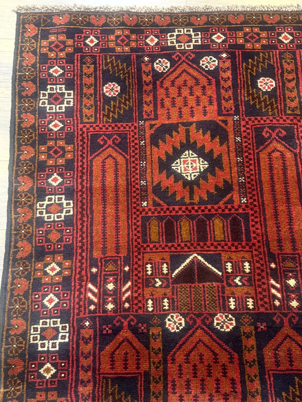 Afghan Rug 3x7, Balouch Carpet, Tribal Rug, Red, New - Jewel Rugs, view 7