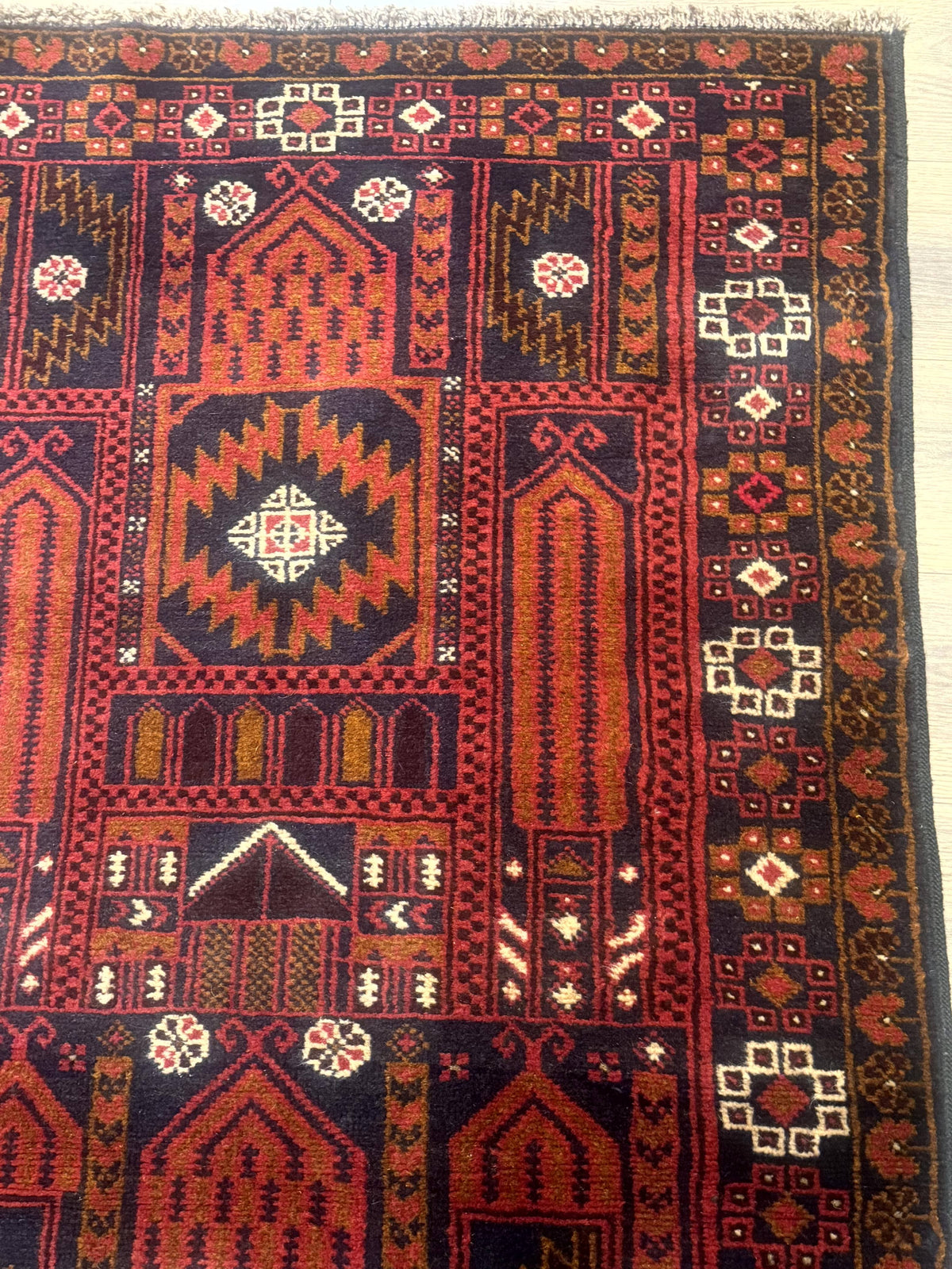Afghan Rug 3x7, Balouch Carpet, Tribal Rug, Red, New - Jewel Rugs, view 8